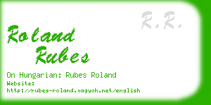 roland rubes business card